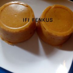 A picture of Agidi jollof.