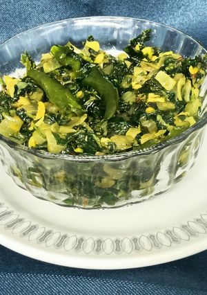 A picture of Fenugreek leaves Sabji (Methi leaves Sabji).