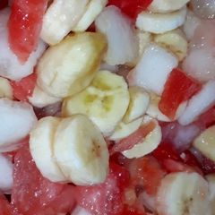 A picture of Keley, kharboozy or Tarbooz ki Chaat.