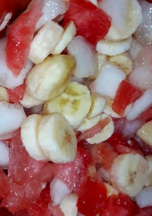A picture of Keley, kharboozy or Tarbooz ki Chaat.