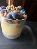 Chia pudding con budino alla vaniglia