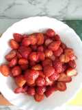 Fresas maceradas en orujo