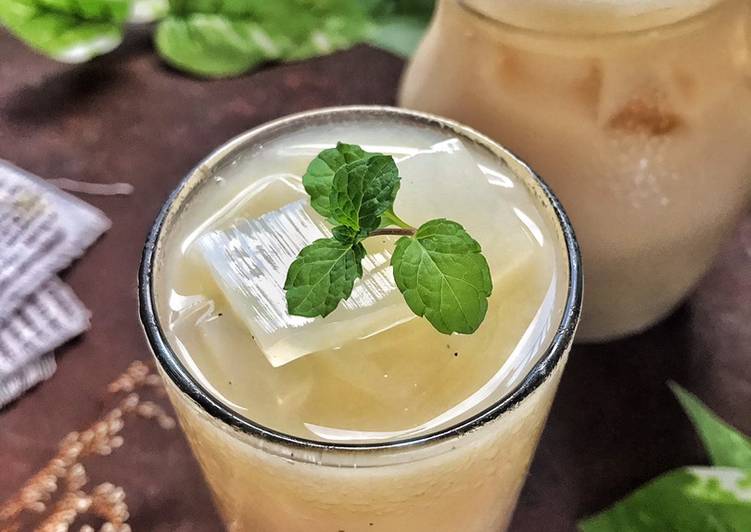 Langkah Mudah untuk Membuat Thai Tea-Nata de Coco yang Lezat Sekali