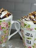 Mug cake cacao al microonde con cuore morbido