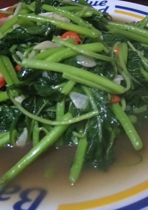 Foto resep Tumis bayam saos tiram