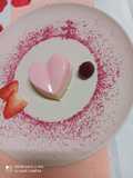 Panna Cotta templada de choco blanco con fresas al Oporto