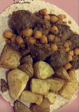 صورة لوصفة كفتة بجوز الهند والحمص مع بطاطس بالفرن (طبق دايت)