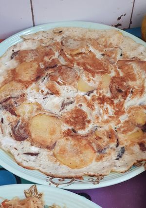 A picture of Spanish potato omelette,15minutesorlesscookingrecipecontest.