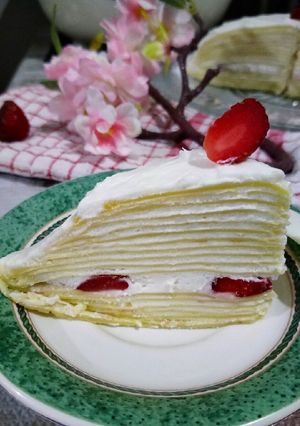 Foto resep Mille Crepes Strawberry