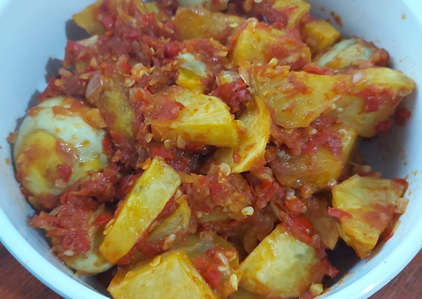 Balado Kentang Telur Puyuh