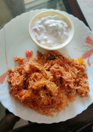 A picture of Paneer Biryani.