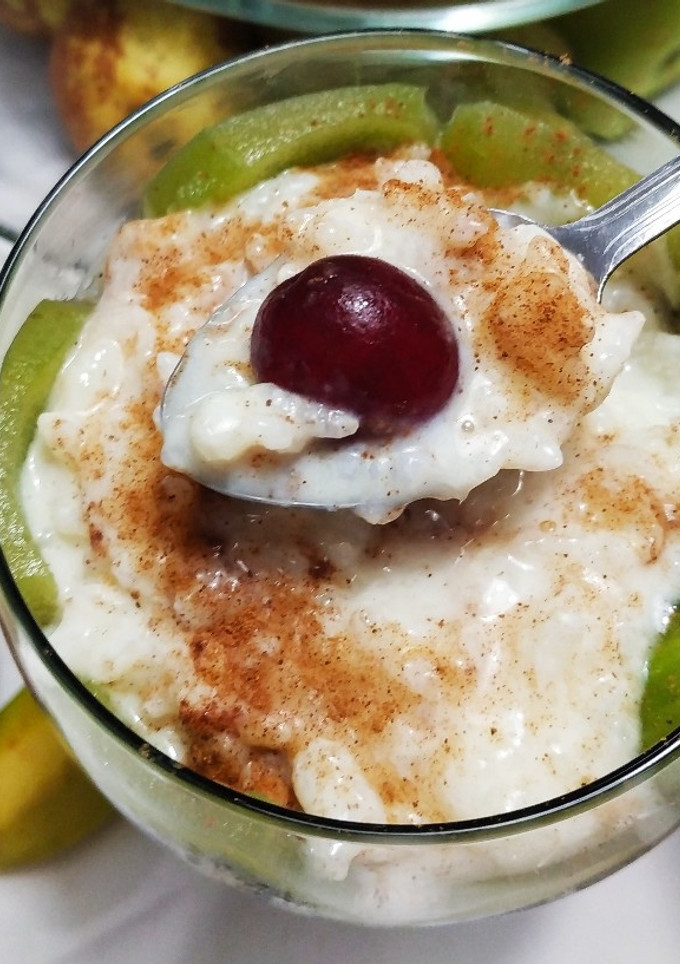 Una foto de Arroz con leche primavera