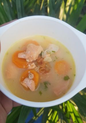 Foto resep Mpasi sup salmon keju