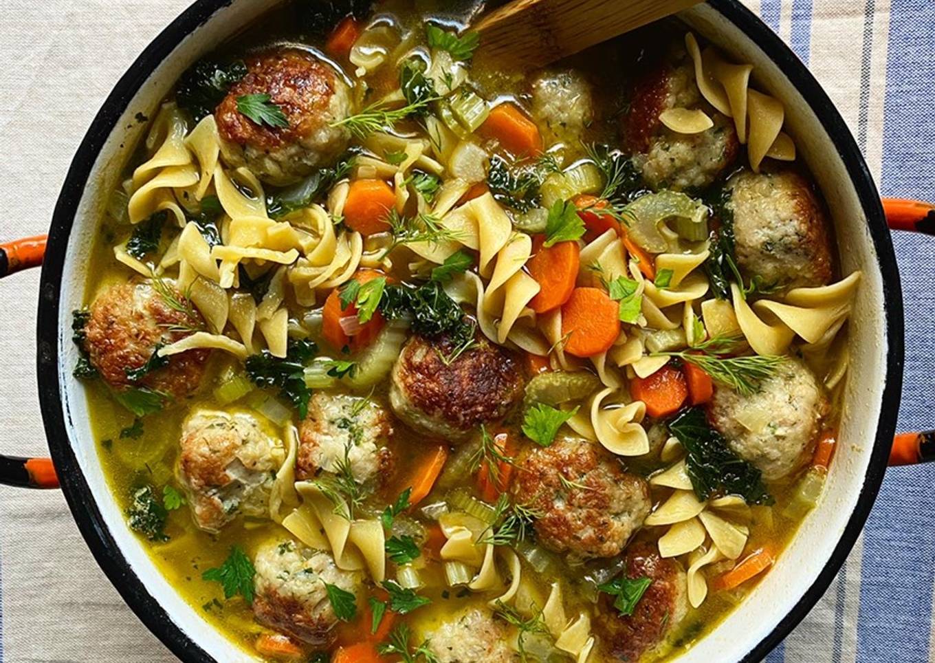 Chicken Meatball Noodle Soup