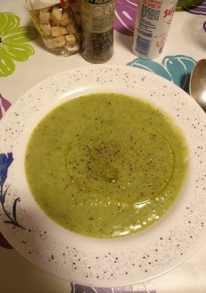 Una foto de Crema de calabacín