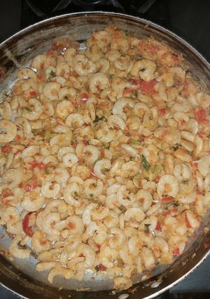 Una foto de Camarones al ajillo con cerveza y Aceite de Oliva
