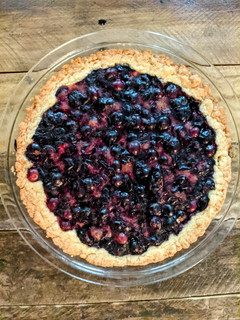 A picture of Mamma's Blueberry Pie.