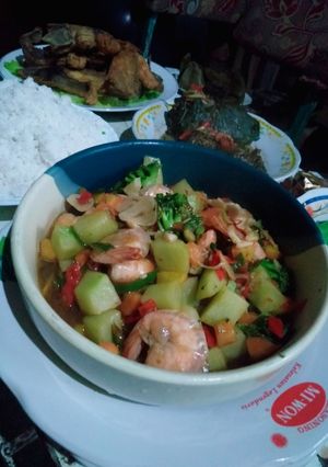 Foto resep Udang Tumis Sayur