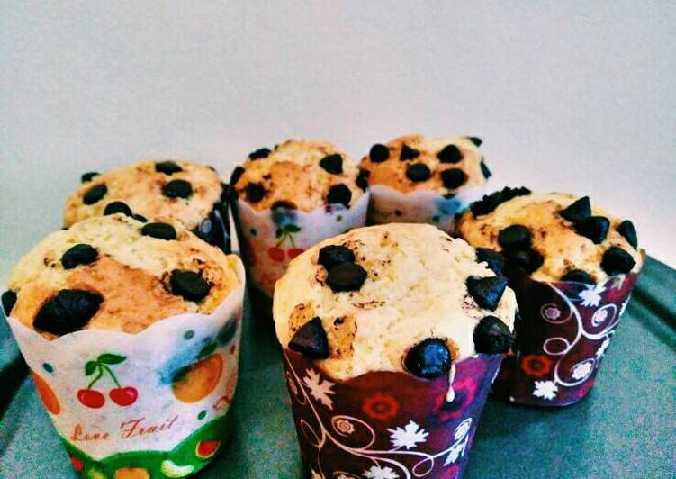 Cara Gampang Menyiapkan Vanilla Muffin Chocochips Anti Gagal