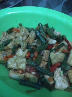 Foto resep Tumis kacang panjang tahu