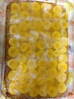 صورة لوصفة كعكة البرتقال والموز بتشهي 👌🏻😋