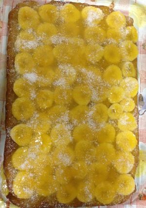 صورة لوصفة كعكة البرتقال والموز بتشهي 👌🏻😋