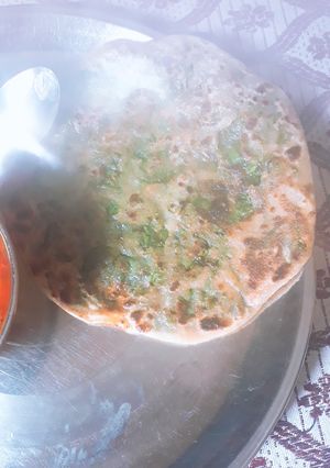 A picture of Palak Parantha.