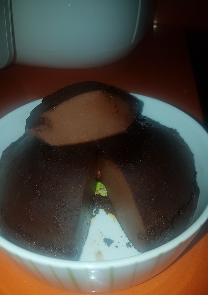 Una foto de Flan de choco Proteico al micro !!🏋🏼‍♀️💪
