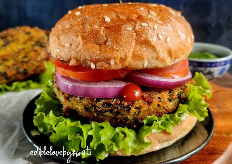 Aloo Methi Tikki Burger Aloo Methi Tikki Burger