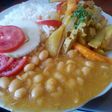 Frejoles con lomito italiano