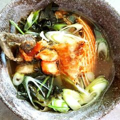 A picture of Purry's Crispy Salmon Seaweed Soup.