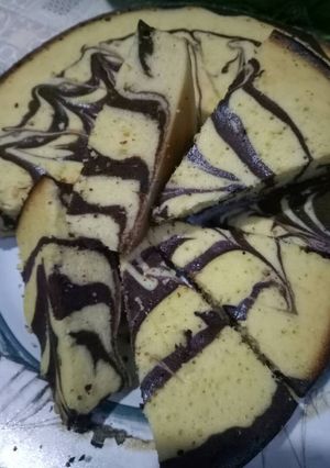 Foto resep Zebra cake putih telur