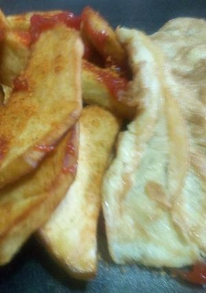 A picture of # fried sweet potato.