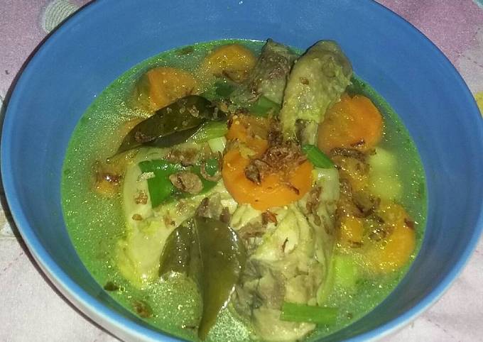 Soto ayam wortel menu anak