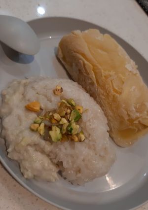 Foto resep Durian Palu Sticky Rice with Pistacio / Ketan Durian Palu Homemade