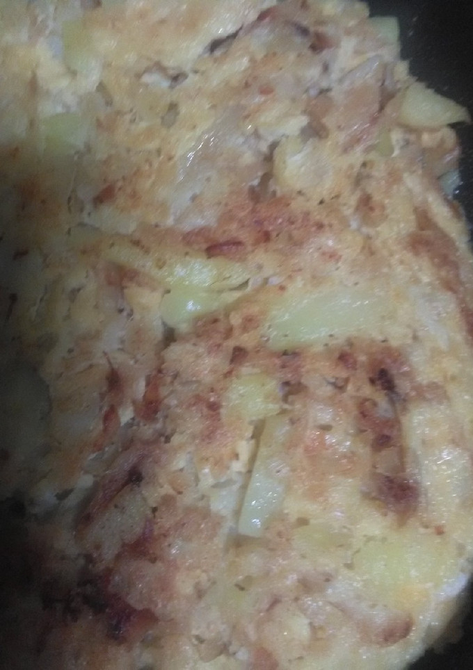 Una foto de Tortilla de bacalao con patatas