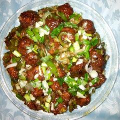 A picture of Veg Manchurian.
