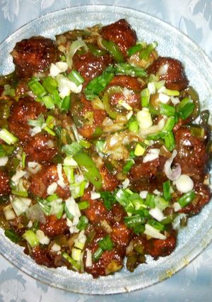 A picture of Veg Manchurian.