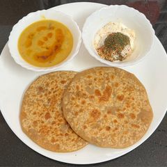 A picture of Multigrain Flour Achari Missi Paratha.