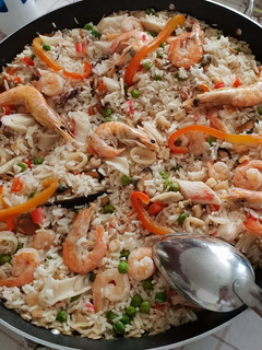Una foto de Arroz de Mariscos