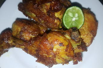 Resep Ayam goreng bumbu kuning gurih renyah Irit Anti Gagal