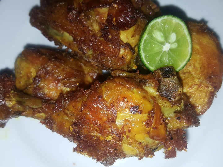 Resep Ayam goreng bumbu kuning gurih renyah Irit Anti Gagal