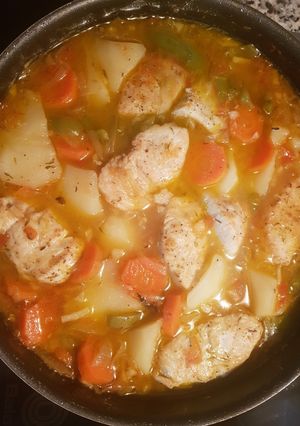 Una foto de Pechuga de pavo en salsa