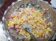 A picture of pomegranate and corn salad