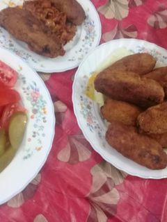 عکسی از دستور کوکو سیب زمینی شکم پر