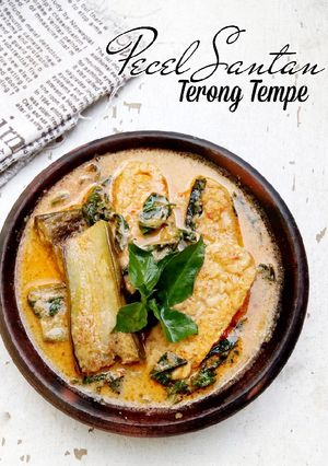 Foto resep Pecel Santan Terong Tempe