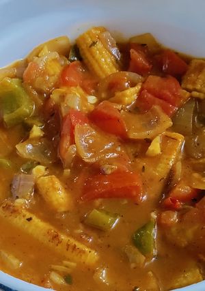 A picture of Baby corn manchurian gravy one.