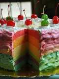 Rainbow cake kukus