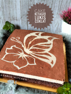 Foto resep Cake Ketagih Lukis Coklat (Tanpa Terigu, No Mixer, No Oven)
