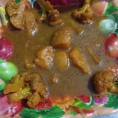 A picture of Potato cauliflower dry veg.